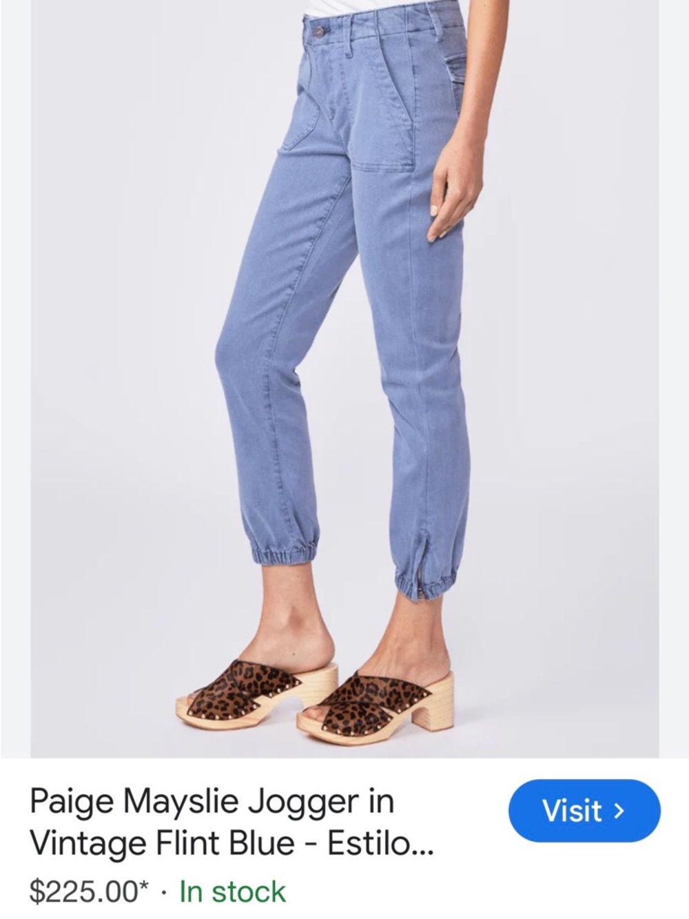 PAIGE Mayslie Jogger DenimLight Blue Denim Jeans